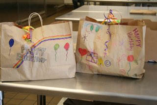Project Angel Food - Birthday Bags ready for delivery