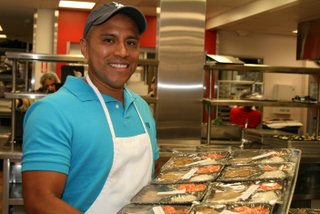 Kitchen - Volunteer Man with Packaged Meals